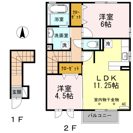 クロワール　A棟の間取り