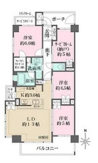 荒川区東日暮里のマンションの間取り