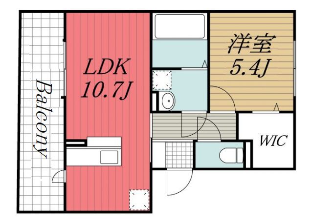 千葉市中央区都町のアパートの間取り