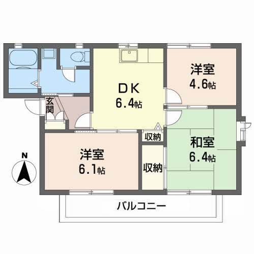 加西市北条町横尾のアパートの間取り