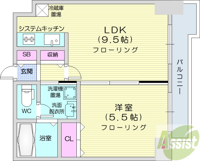 グランカーサ南11条の間取り