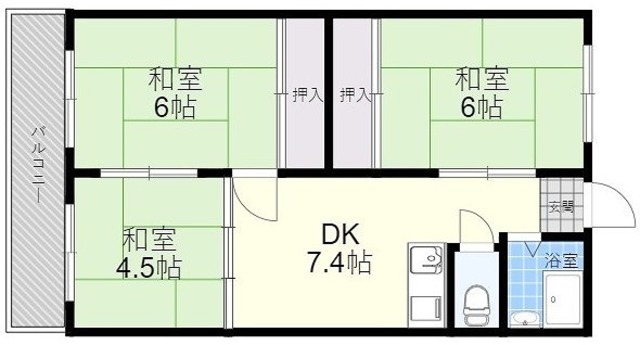 春日コーポの間取り