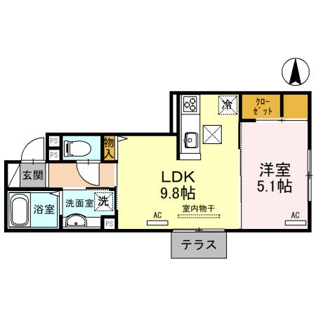 兵庫県西宮市大畑町（アパート）の賃貸物件の間取り