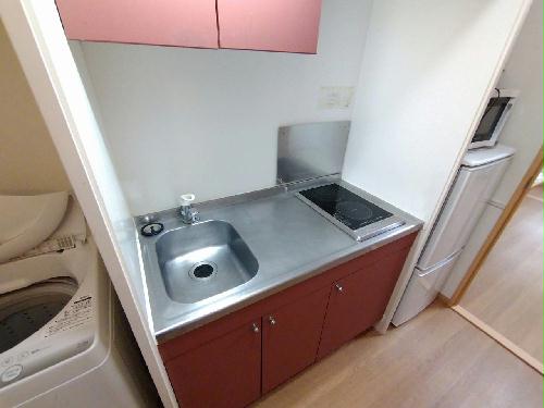 キッチン　シングルレバー設置　シンク広め仕様です