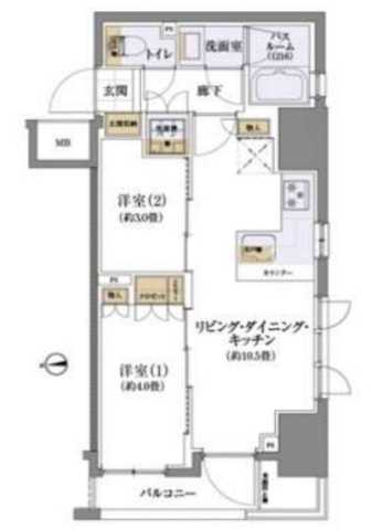 ライオンズ浅草橋ミレスの間取り写真