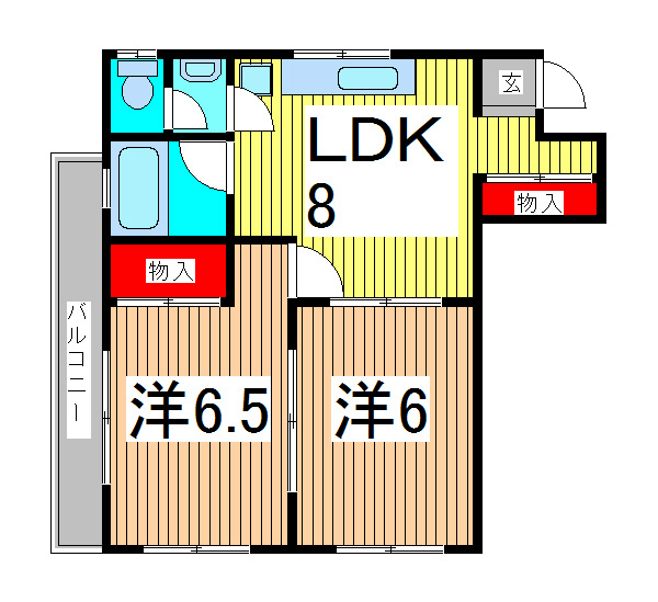 木本マンションの間取り写真