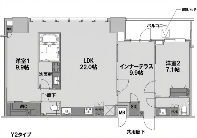 地下鉄東山線 今池駅 徒歩5分 20階建 築1年の間取り写真