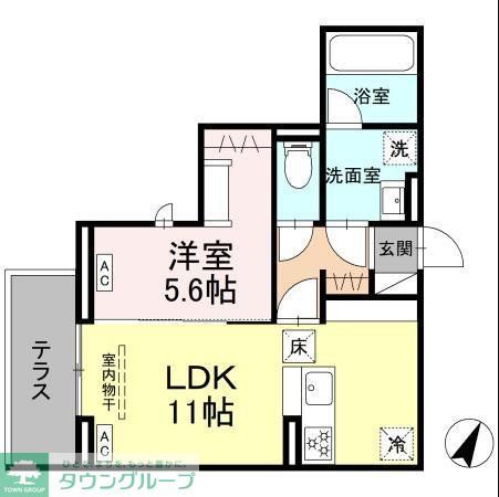 小田急線 新百合ケ丘駅 徒歩5分 3階建 築1年の間取り写真