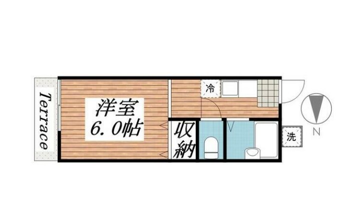 ＪＲ常磐線 新松戸駅 徒歩10分 2階建 築36年の間取り写真