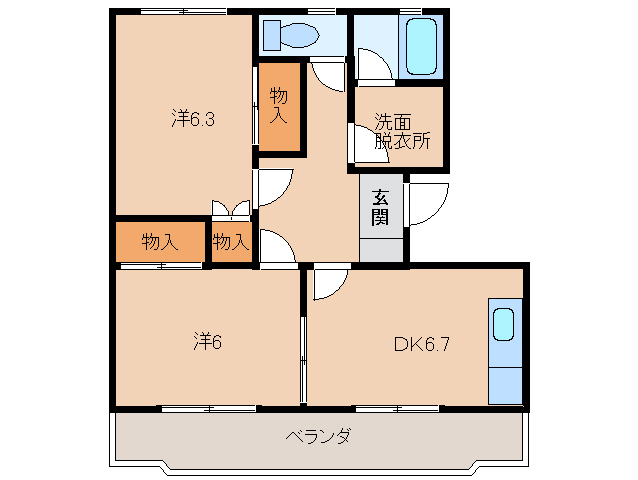 COTE DE ORANGEの間取り