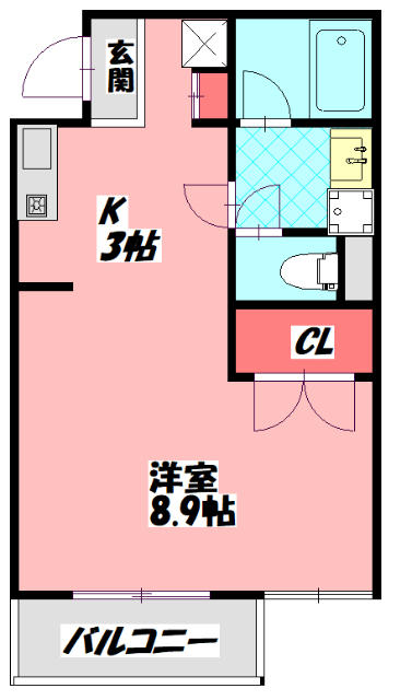 アヴェーレ金下Iの間取り