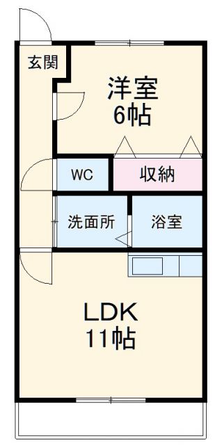 小牧市大字北外山のアパートの間取り