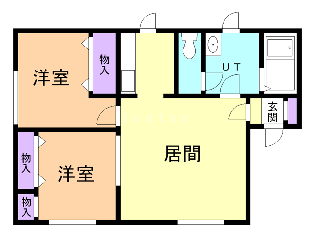 札幌市東区本町一条のアパートの間取り