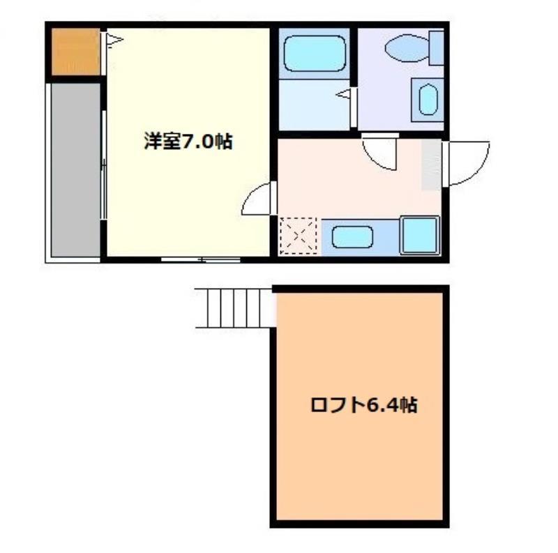 仙台市宮城野区萩野町のアパートの間取り