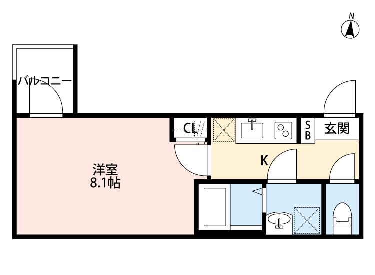 東久留米市中央町のアパートの間取り