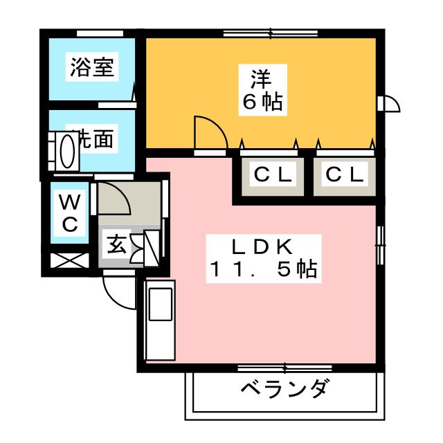 アンシャンテＢ棟の間取り