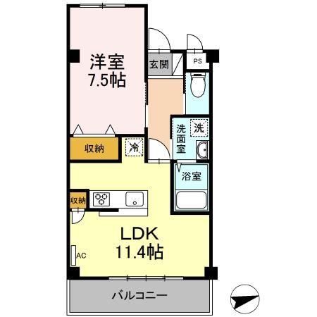 清瀬市梅園のアパートの間取り