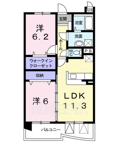 アベニール三鷹Rの間取り