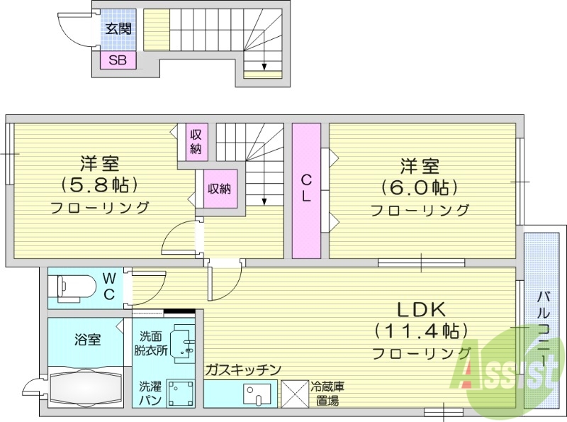 ペネトラーレ・北中山１の間取り