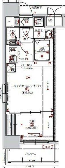 名古屋市北区山田のマンションの間取り