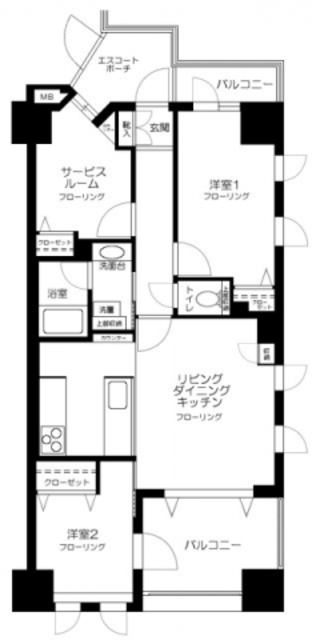 グランシティ勝どきの間取り