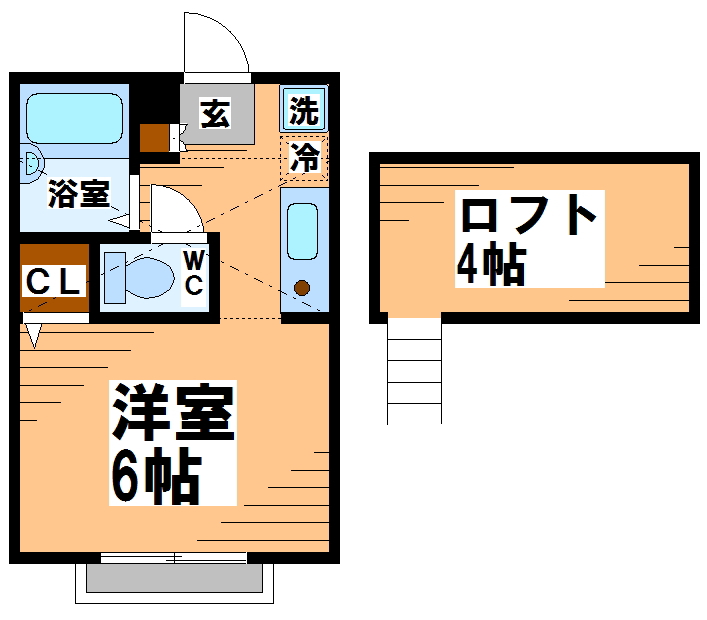 三鷹市井の頭のアパートの間取り