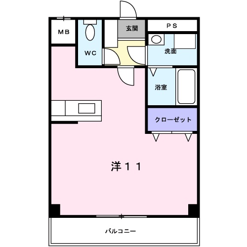 安来市安来町のアパートの間取り