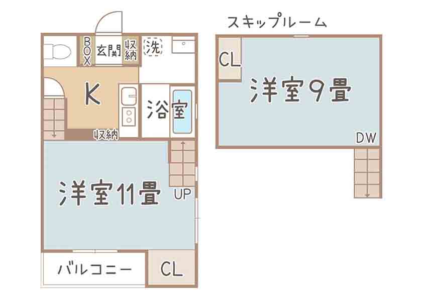 【ココカラハウス沖洲の間取り】