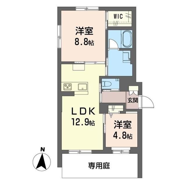 吉川市高富のマンションの間取り