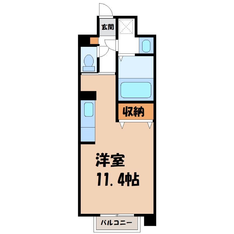 宇都宮市今泉のマンションの間取り