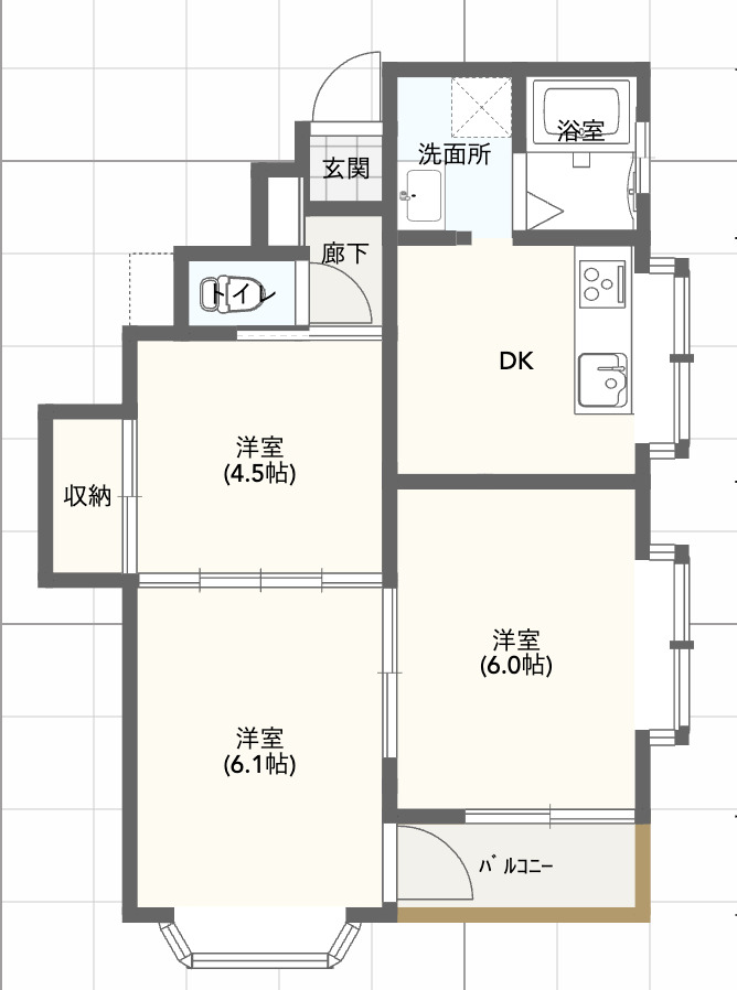 シャトルマンションの間取り