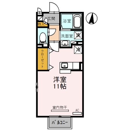 砺波市杉木のアパートの間取り