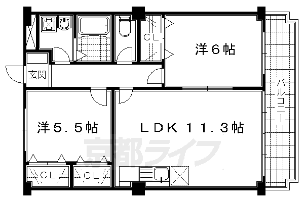 サンライフ桃山の間取り