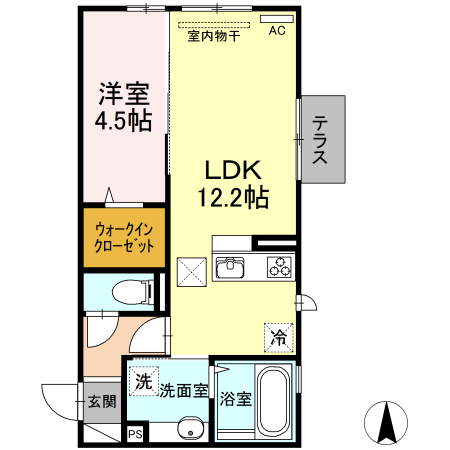 八代市麦島西町のアパートの間取り