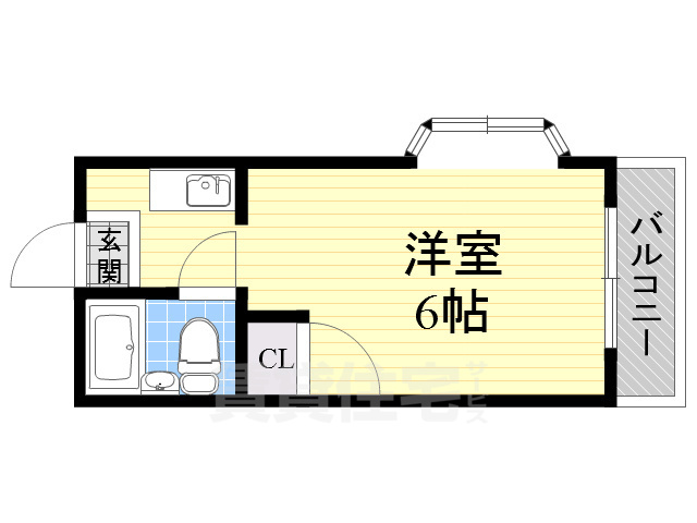 大阪市住吉区我孫子のマンションの間取り