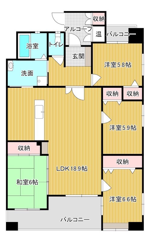 アドバンス２１ベイスクエア下関の間取り