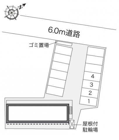 【レオパレスブルームの駐車場】