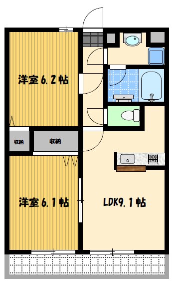 フォート・Ｇ・メール岡町の間取り