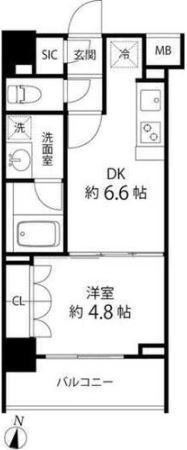 【新宿区下落合のマンションの間取り】