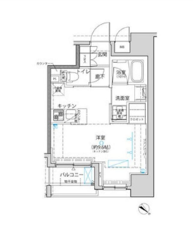 クレイシア日本橋水天宮前の間取り