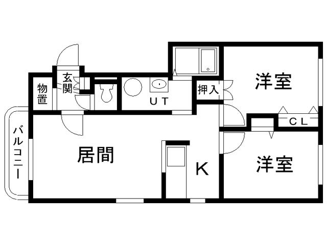 札幌市白石区平和通のマンションの間取り