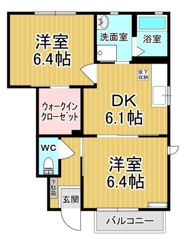 カリュオン・ハピネスＡの間取り