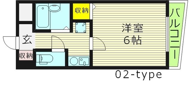 大阪市城東区今福東のマンションの間取り