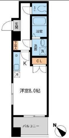 中央区佃のマンションの間取り