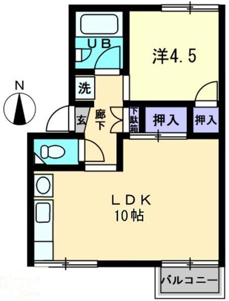 木田郡三木町大字池戸のアパートの間取り