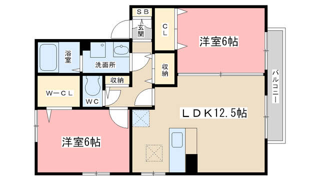 MAEDE TOWN B棟の間取り