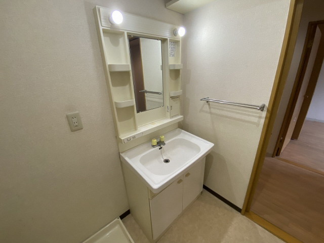 洗面設備　朝の支度にも助かる、独立の洗髪洗面化粧台