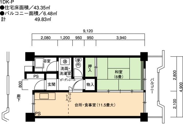 UR都通の間取り写真