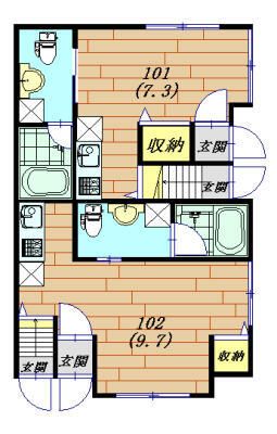 東武伊勢崎線 西新井駅 徒歩17分 2階建 築10年の間取り写真
