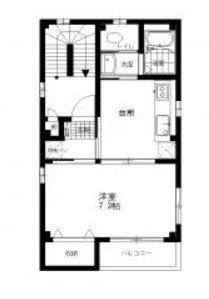 ＪＲ京浜東北線 桜木町駅 徒歩28分 3階建 築26年の間取り写真